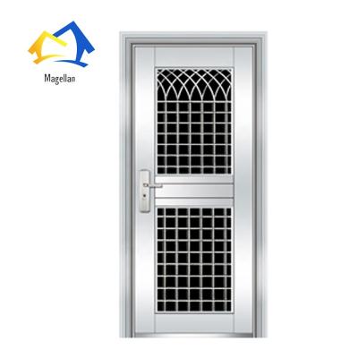 China Luxury Design Front Stainless Steel Security Modern Exterior Swing Door for sale