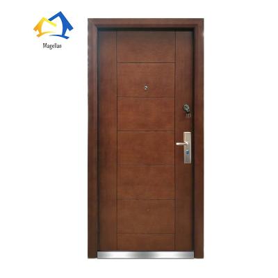 China Modern Armored Door Teak Security Main Door Designs Metal Security Wood Door for sale