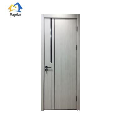 China 2022 Anti-theft Factory Hot Sale Customized Style PVC Film Coated MDF Core Interior Door White Bathroom For Projects for sale