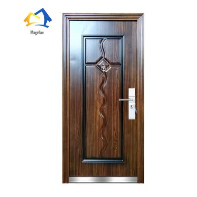 China Anti-theft photos of press steel door with decoration for sale