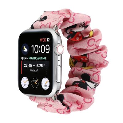 China Replacement Women Strap Elastic Band For Apple Fabric To Watch 42mm 44mm Mickey Strap For iwatch Series 5 for sale