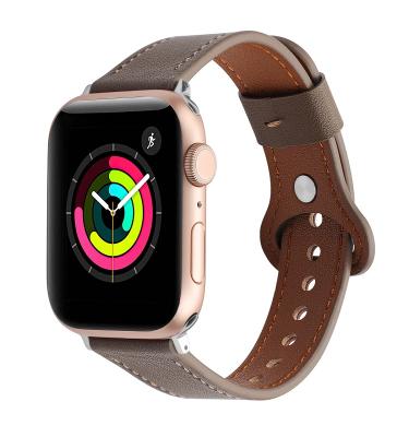 China Fashion For Apple Watch Iwatch Strap 22mm Replacement Strap Genuine Leather Strap Buckle Band for sale