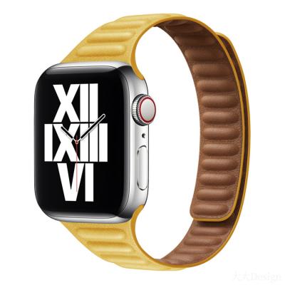 China Fashion Strap Watch Bands High Quality Genuine Leather Strap For Apple Watch Series Se 6 for sale