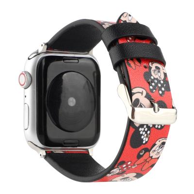 China Fashion Watch Band Cartoon Strap Leather Strap For Apple Watch 38mm 40mm 42mm 44mm for sale