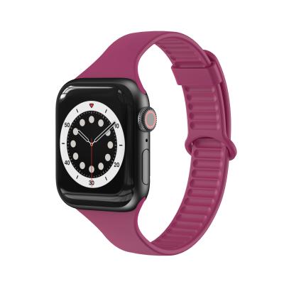 China Fashion Hot Selling Sport Silicone Rubber Thin Straps For Apple Watch Band For Apple Watch Silicon Strap 44mm for sale