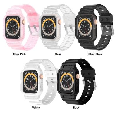 China Sport AXY TPU Watch Bands Soft Rubber Strap With Protective Case For Apple Watch for sale