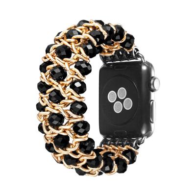 China Replacement Jewelry Beaded Watch Band Women / Ladies / Girls Bracelet For Apple iWatch 38 / 42 mm for sale