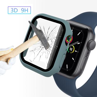 China Fashion plastic cover+glass protector watch case for Apple Watch Series7 41mm 45mm for sale