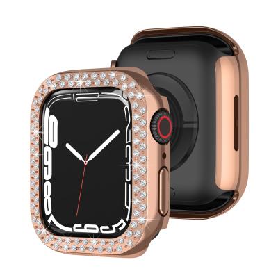 China Anti-fall Crystal Protector Plastic Case For iwatch 45mm 41mm Watch Cover For Apple Watch Series 7 for sale