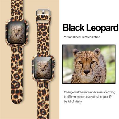 China Fashion Cartoon Print Strap Case For Apple Watch 38/40/42/44mm Band Cover Strap For iWatch 6/5/4/3/2/1 for sale