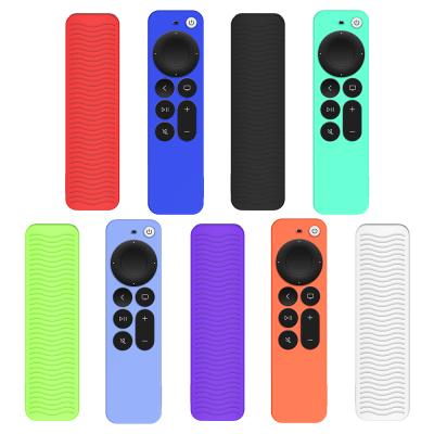 China Fashion Silicone Protective Silicone Full Cover TV Remote Control Cases For APPL TV 4K for sale