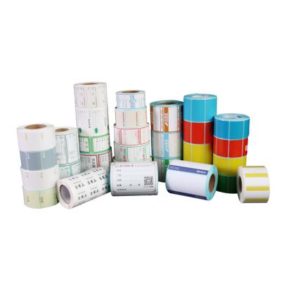 China Barcode Label Sticker Heat Sensitive Colored Customized Empty Heat Sensitive Paper Roll for sale