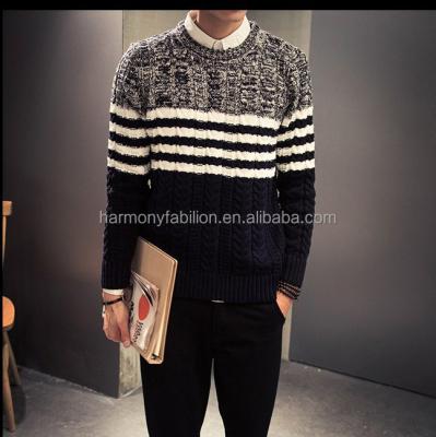 China Anti-pilling Alibaba china brand low price clothing for men colorful striped sweaters for sale