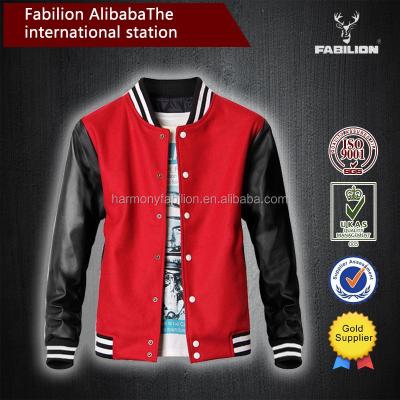 China Original foreign trade men's wool hoodie anti-pilling casual leather baseball sleeves tight dry fit wholesale for sale