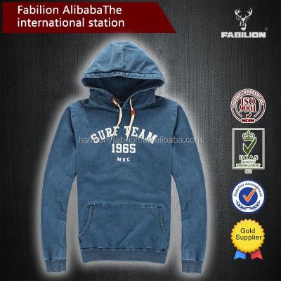 China Anti-pilling wholesale the latest printing jeans stone washing custom sublimation hoodies for sale