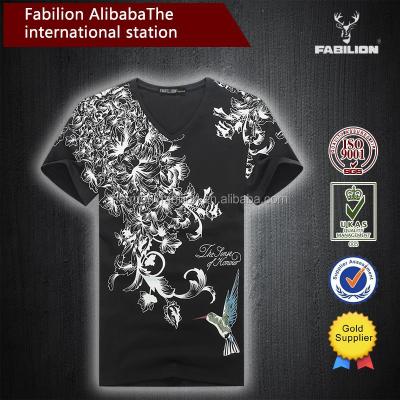 China Wholesale Chinese Stylish Short Sleeve Anti-pilling For T-shirt Custom Made for sale