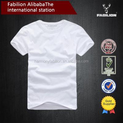 China 2016 latest design anti-pilling short sleeve cotton t-shirt, wholesales softtextile clothing online shopping for sale