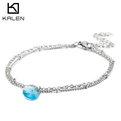 China Factory direct sales FASHIONABLE stainless steel women chains bracelet contracted bracelet with beads for sale