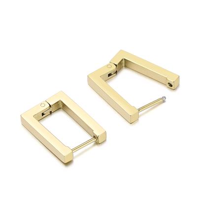 China TRENDY Have Small Rectangle Fashion Stock Earrings Women Fine Stainless Steel Jewelry Earrings for sale