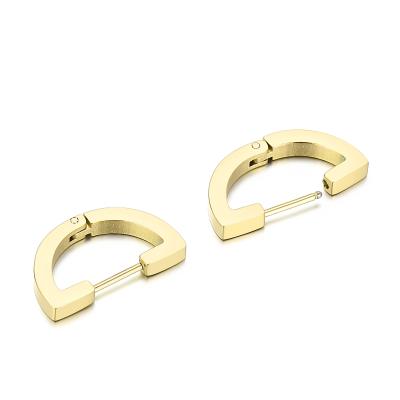 China TRENDY Have Small Semicircle Fashion Stock Earrings Women Fine Stainless Steel Jewelry Earrings for sale