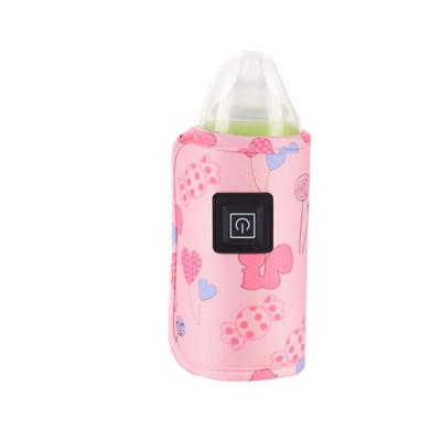 China Lovely USB Animal Smart Milk Insulation Temperature Compound Velvet Outdoor Portable Baby Bottle Heater Cover for sale