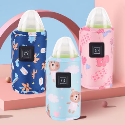 China Cheap Compound Velvet USB Baby Bottle Warmer Out of Portable Animal Pattern Insulation Thermostat Electric Baby Milk Bottle Warmer for sale