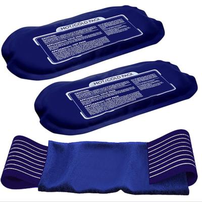 China Reusable Adjustable Hot and Cold Therapy Gel Ice Packs Wraps for Knees, Back, Shoulders, Arms and Legs 25.4*12.7*1.27cm for sale