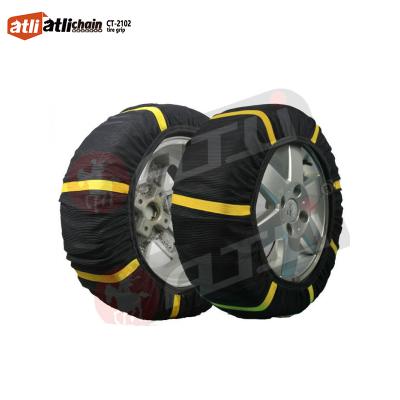 China ATLI Easy Install Snow Mud Carbon Steel Sand Tire Traction Device Set Of 2 Snow Chains, Tire Chains, Snow Sock For Oversize Car SUV Trucks for sale