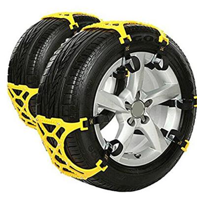 China ATLI Snow Chains Of Car Universal, SUV Tire Emergency Chain Thickening Anti-skid TPU Diamond 6pcs Emergency Ruber Tire Chain for sale