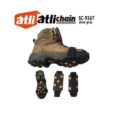 China ATLI Ice Grips Ice Snow anti skid grips cleat above shoe cleat rubber nails anti skid snow cleats and snow grabbers for sale