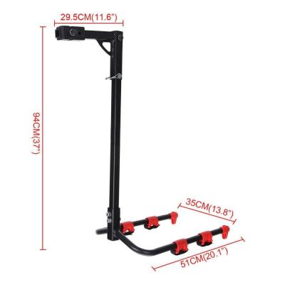 China Iron 3-Bike Trunk Mount Bicycle Carrier Rack Hitch-Mounted Bike Rack for sale