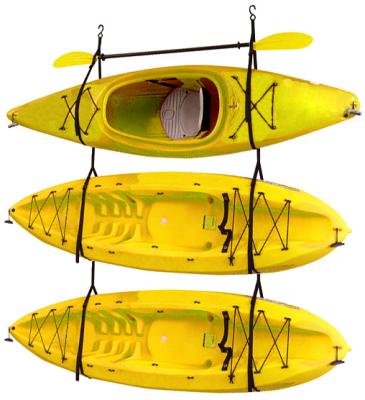 China Eco-friendly Canoe Boat Kayak Storage System Wall Mount Hanger Ties Strap For Kayak Three for sale