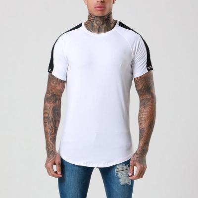 China High Quality Anti-Wrinkle Quick Dry Men's T-shirt Contrast-Panel Two-Tone T-shirt Plus Size T-shirt for sale