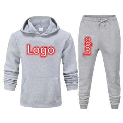 China Custom Logo Hooded New Fashion Regular Casual 2021 Men's Sportswear Sweater Set for sale