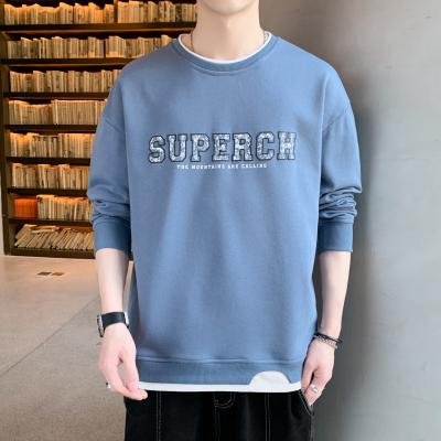 China Wholesale Fashion Anti-wrinkle 100% cotton white men's plain long sleeve sweatshirt with custom logo embossed 3D hoodie for sale