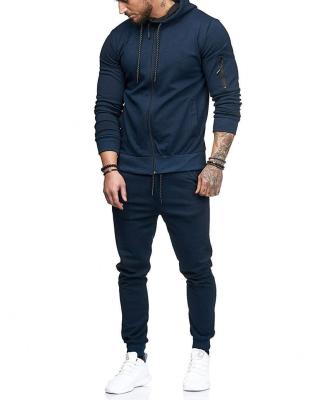 China 2022 Casual Sportswear Hooded Mens Suit Breathable Men Sports Clothes for sale