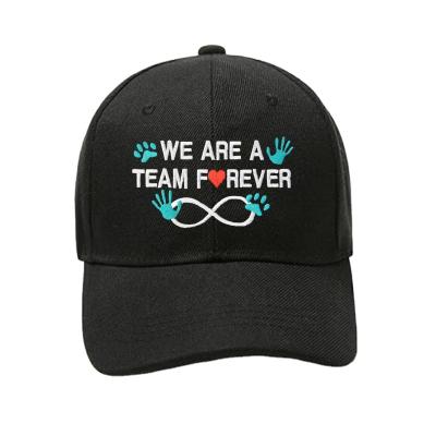 China Custom 6-Panel Hat Baseball Cap For Pet Shop Dog Hospital Pet Hospital Pet Activity Event Organization Team Hat Design Embroider Logo for sale