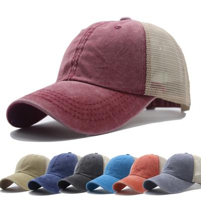 China The current wholesale gorras de blanc men JOINT sport hat one piece can be customized simple fashion vintage mesh hats for sale