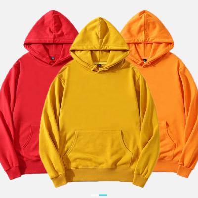 China wholesale custom Anti-wrinkle logo printed sweatshirts unisex plain white hoodies men 100% cotton oversized hoodies pullover hoodies for sale