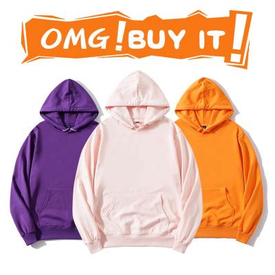 China Custom Men's Unisex Hoodies Sublimation Anti-wrinkle Pullover Plain Embroidery OEM Logo Printing Blank Hoodie Sweatsuit Harajuku for sale