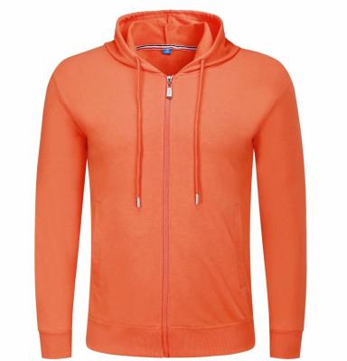 China Orange Men's Hoodie Anti-wrinkle Sportswear Men's Hoodie Fashion High Quality With Zippers Multicolor Knitted Custom Hoodies Private Label for sale