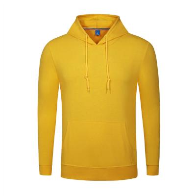 China Wholesale Yellow Thick Men's Anti-Wrinkle Hoodies Hoodies Pullover 100% Cotton Drawstrings Top Quality Mens Printed Sweatshirt for sale