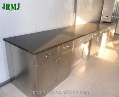 China Commercial Furniture Stainless Steel Bench With Cabinet Laboratory Furniture 304stainless Steel Workstation Bench for sale