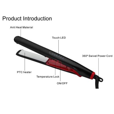 China Factory hot sale dual function hair heating element lock function professional hair straightener dry and wet PTC with indicate light hair straightener for sale