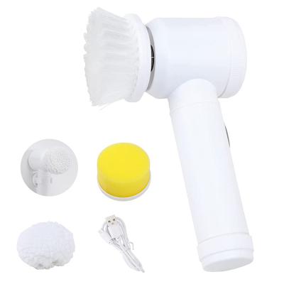 China Sustainable Bathroom Scrubber Electric Power Rotating Household Cleaning Brush Floor Pocketable Electronic Cleaning Brush for sale