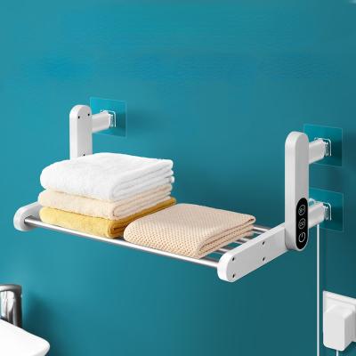 China Bathroom Multifunctional Accessory Rack Fashion Towel Wall Mounted Waterproof Electric Towel Rack for sale