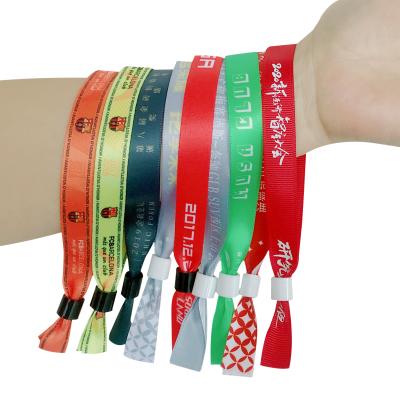 China China Sublimation Printing All Colors With Logo Custom High Quality Ribbon Cloth Wristband Event Party Festival for sale