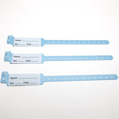 China China Various Colors Hospital Large Purchase Factory Product With Information PVC Medical Wristbands for sale