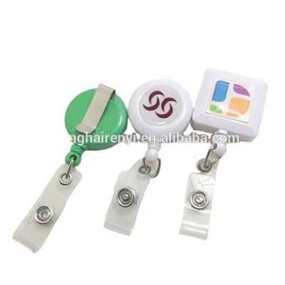 China China flat surface round id card yo-yo badge reel and card holder high quality for sale