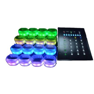 China China Pop Activated Silicone Remote Control Luminous Wristbands For Promotions Party Concert for sale